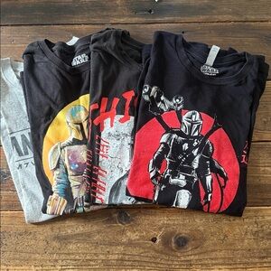 STAR WARS T-shirts- Set of 4 Mandalorian, size XL